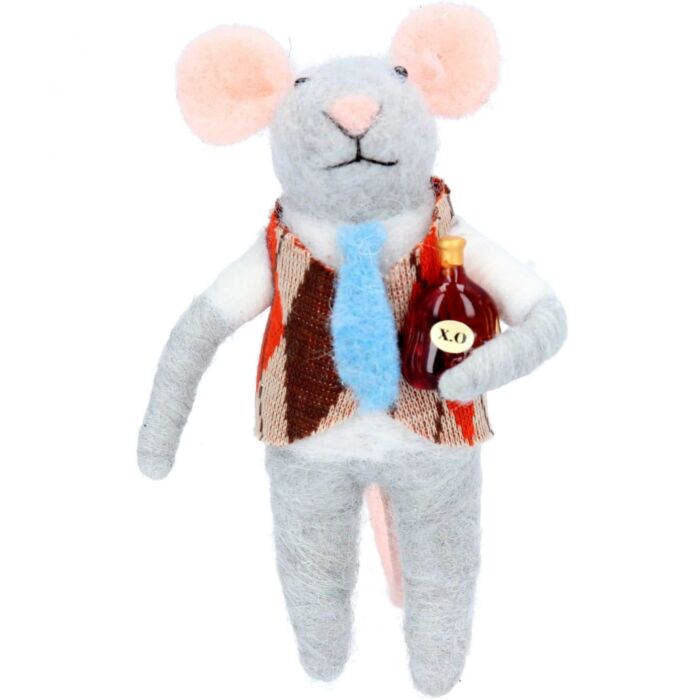 Gisela Graham Wool Mix Mouse Waistcoat/Bottle Dec